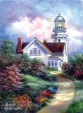 Malování na plátno s předlohou - Light House by Linda Coulter