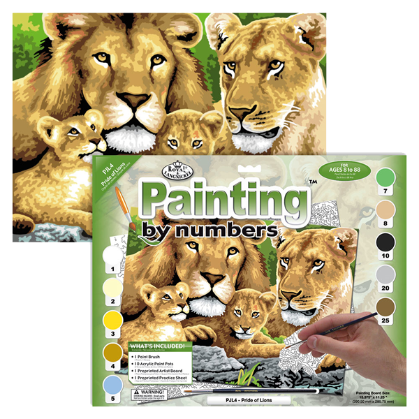 Malování podle čísel formát A3 - Pýcha lvů