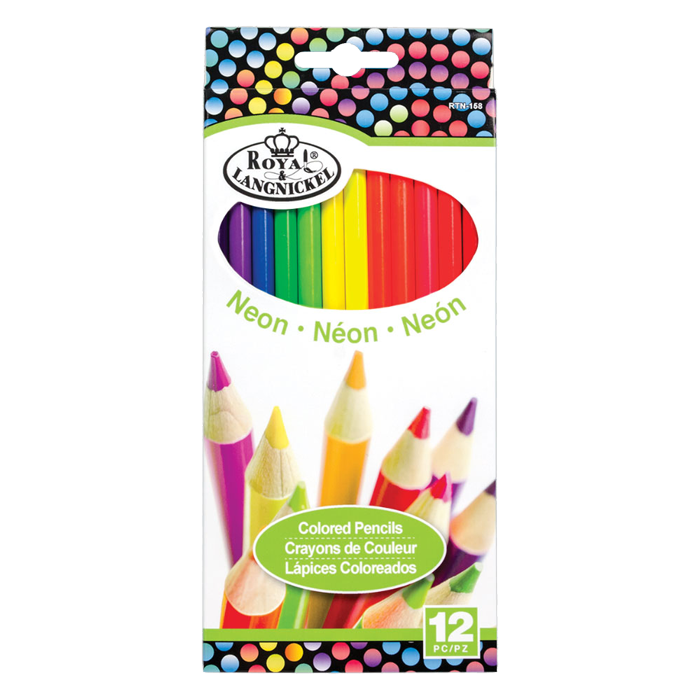 Neonové barevné tužky Royal & Langnickel - sada 12 ks