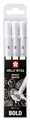 Sakura Gelly Roll Bright White Bold 10 - sada 3 ks