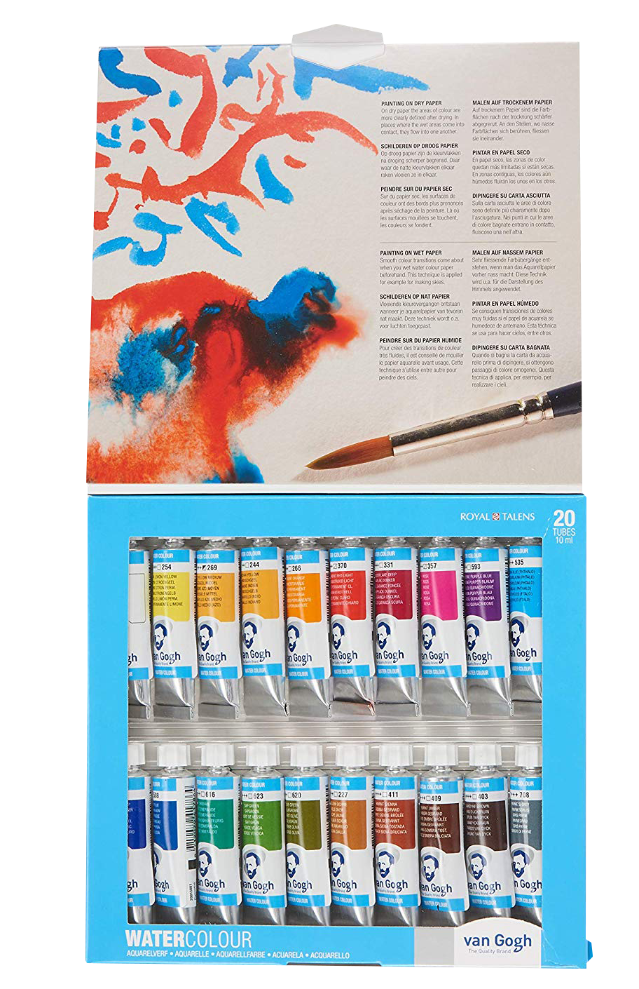 Akvarelové barvy Van Gogh - sada 20x10 ml tuby