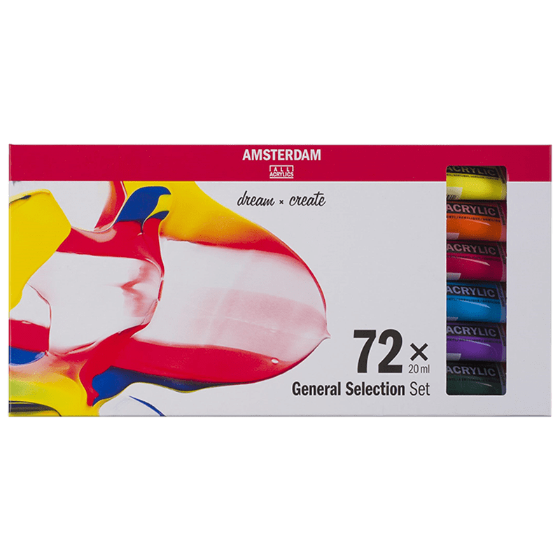 Akrylové barvy Amsterdam - sada 72 x 20 ml - General selection