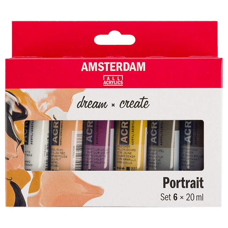Akrylové barvy Amsterdam – set 6x20 ml - Portrait
