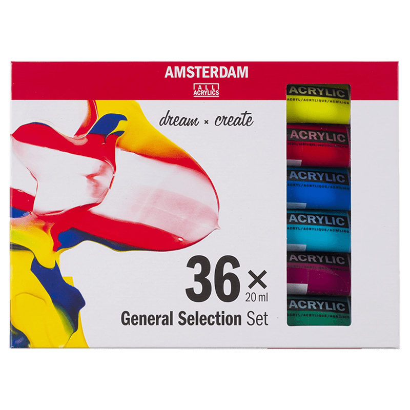 Akrylové barvy Amsterdam – set 36x20 ml - General selection