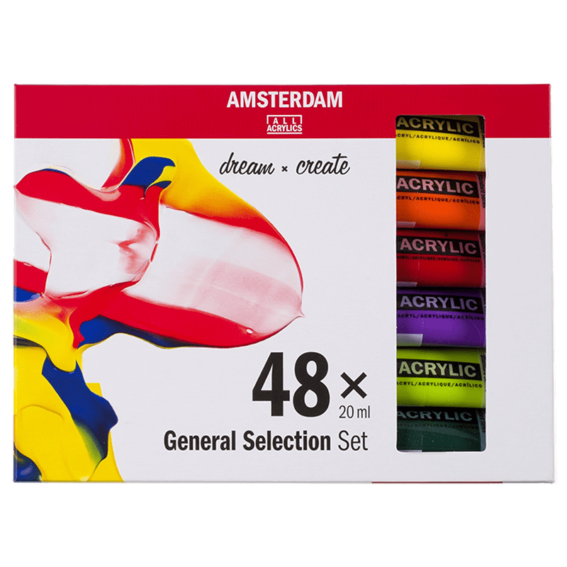 Akrylové barvy Amsterdam – set 48x20 ml - General selection