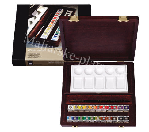Akvarelové barvy REMBRANDT - Traditional box 22 kalíšků