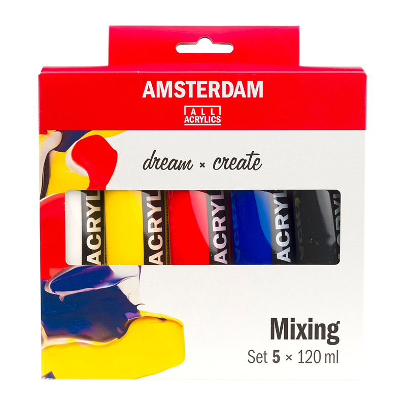Akrylové barvy Amsterdam Standard Series 120 ml - 5ks - Mixing set