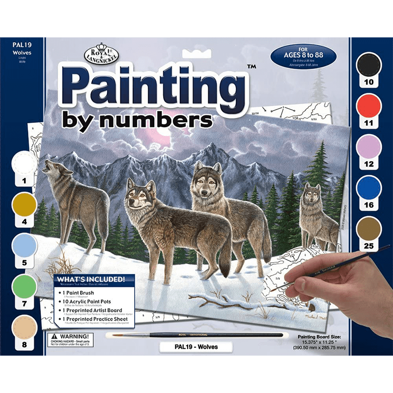 Malování podle čísel - Vlci