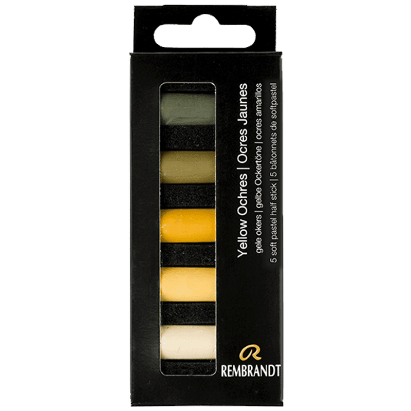 Suchý pastel REMBRANDT měkké - Yellow Ochres - sada 5 pol.pastelů