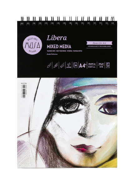 Papír Mix Media MUSA Libera 30 listů - 250g - různé velikosti