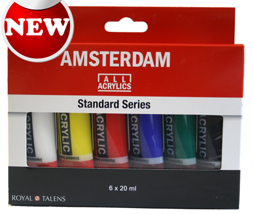 Akrylové barvy Amsterdam – set 6x20 ml