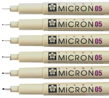 Technické pero SAKURA Pigma® Micron 05 - 0,45 mm černé