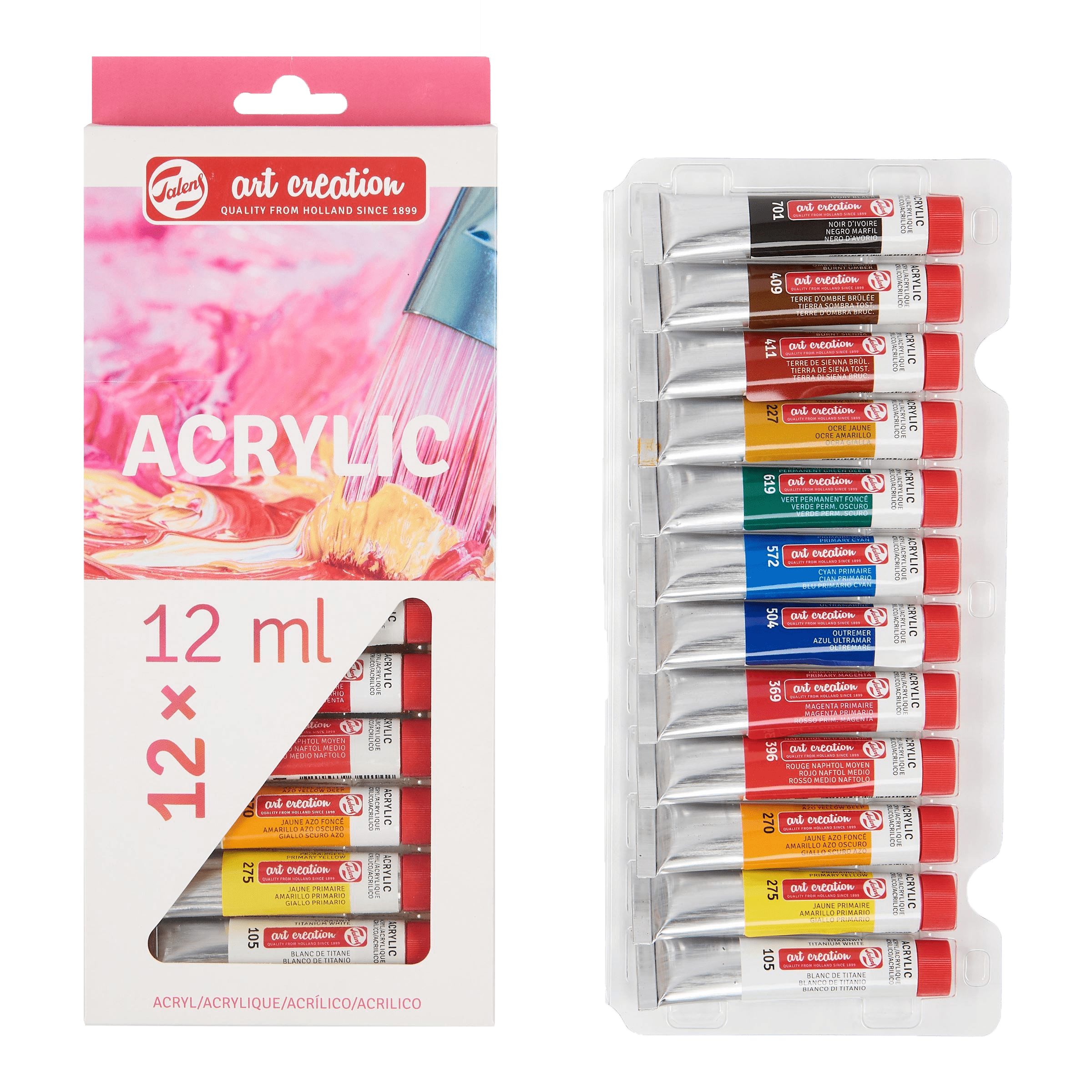 Akrylové barvy Talens ArtCreation - set 12x12 ml