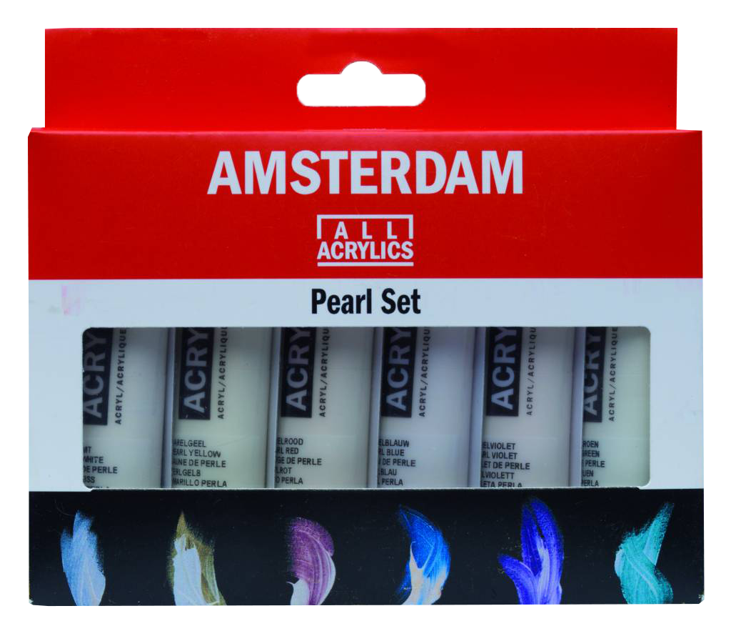Akrylové barvy Perleťové Amsterdam Standard - set 6 x 20 ml