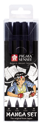 Manga pera Pigma Sensei - set 4 ks