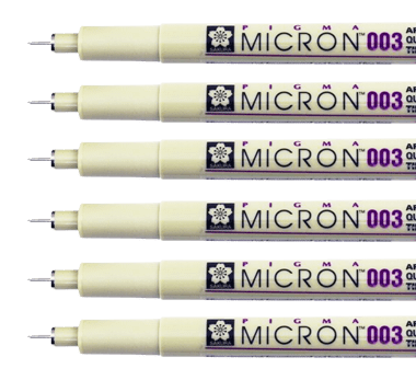 Technické pero SAKURA Pigma Micron® 003 - 0,15 mm černé