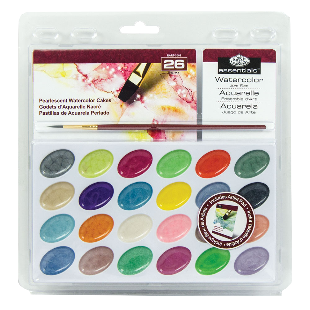 Akvarelové barvy s perleťovým efektem Royal Langnickel - sada 26 ks