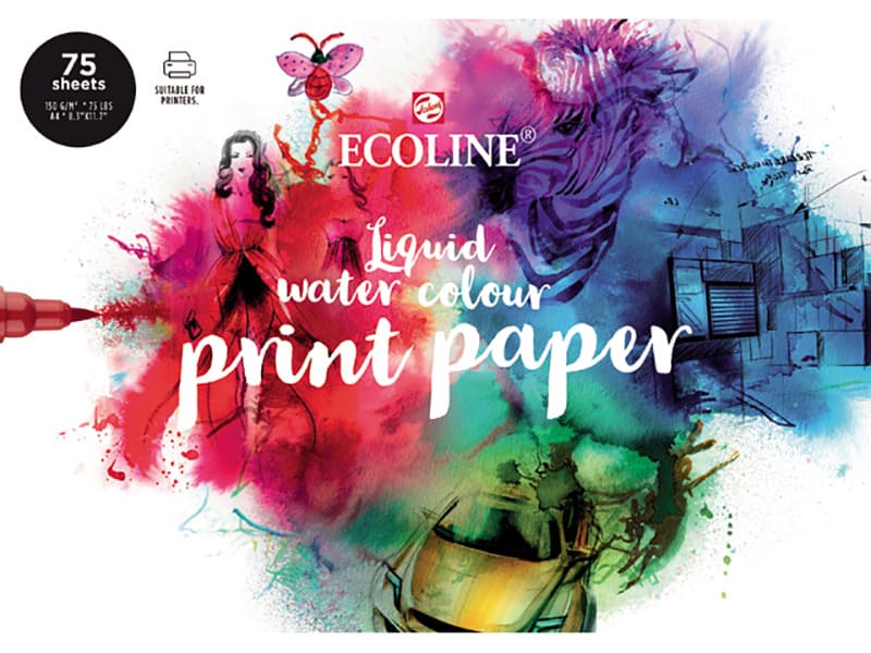 Ecoline Watercolour Print Paper A4, 150g, 75 listů