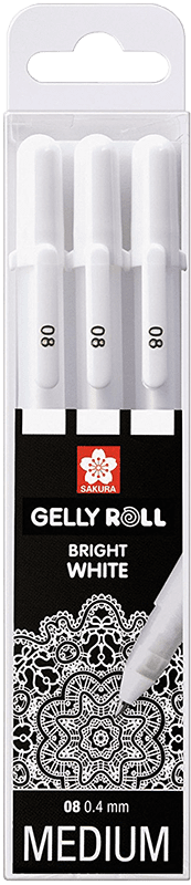 Sakura Gelly Roll Bright White Medium - sada 3 ks