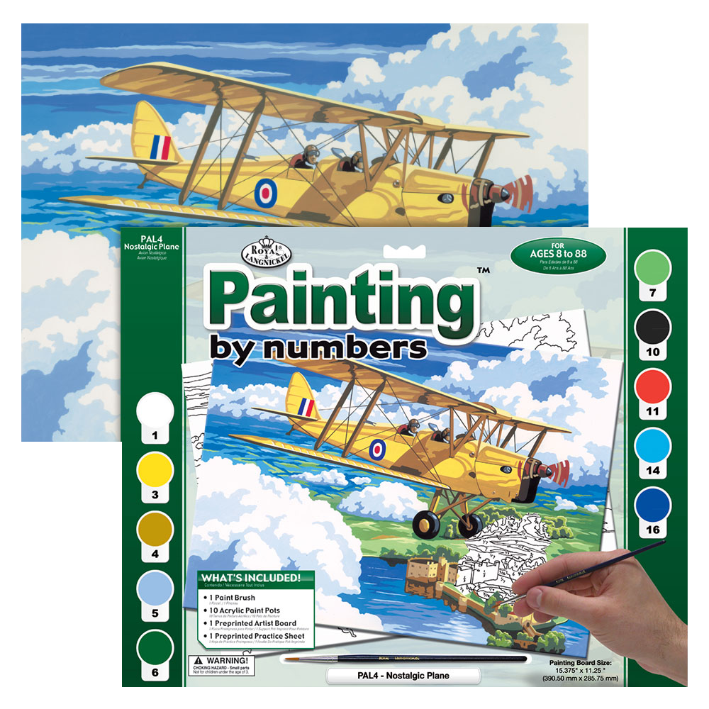 Malování podle čísel - Nostalgické letadlo