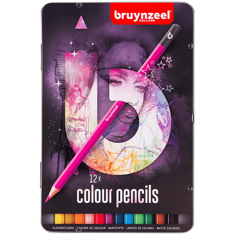 Sada barevných tužek Bruynzeel - 12 ks - fialové