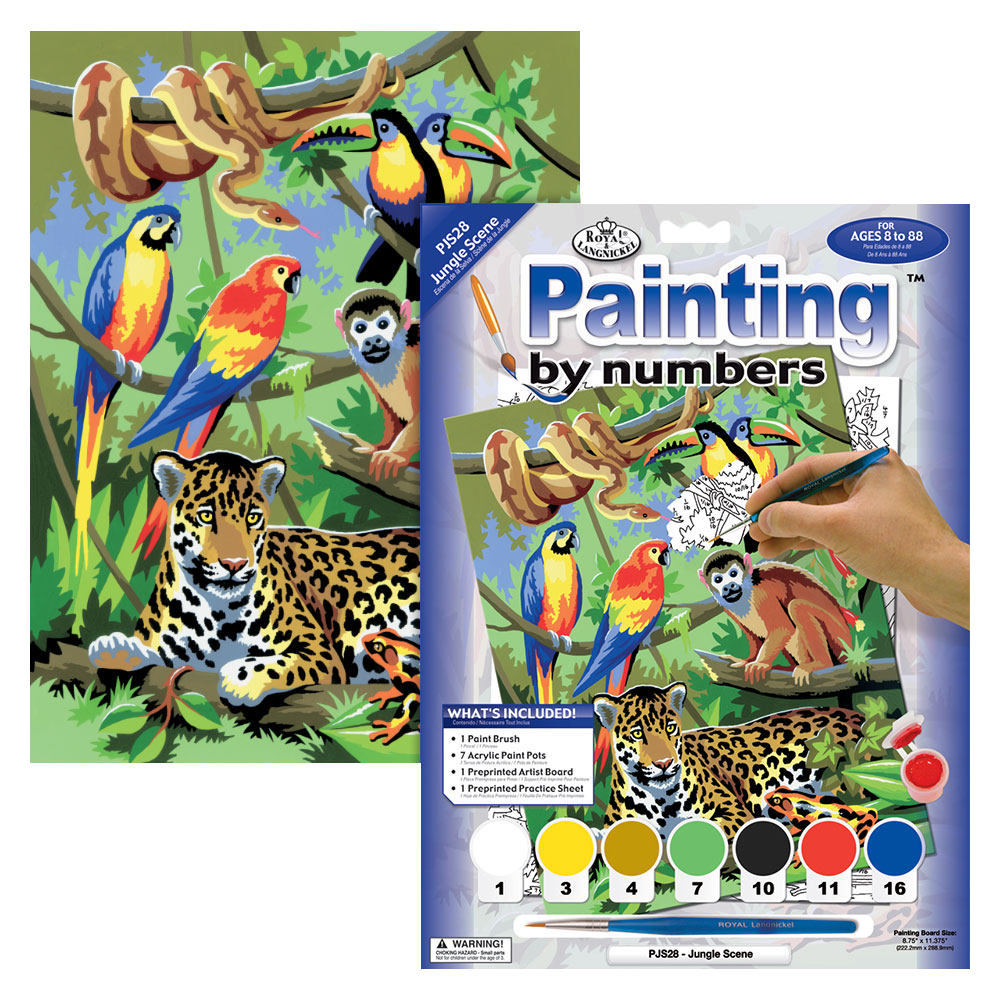 Malování podle čísel formát A4 - Džungle