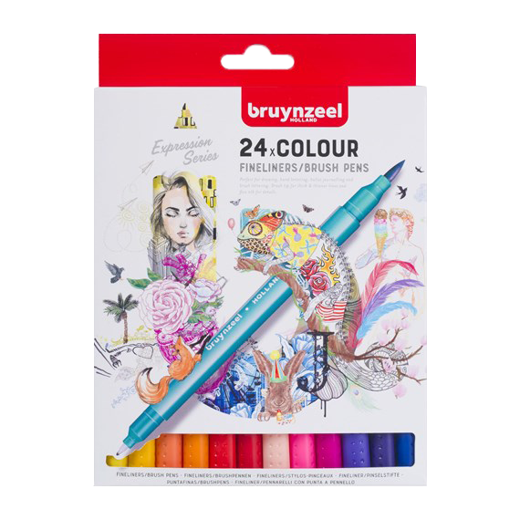 Bruynzeel Fineliners - sada 24ks