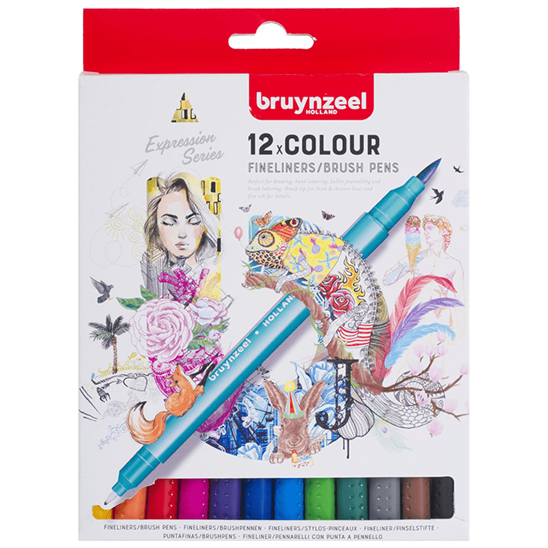 Bruynzeel Fineliners - sada 12ks