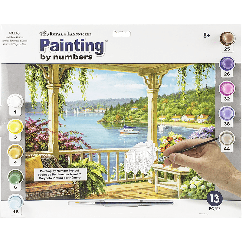 Malování podle čísel - Stříbrné jezero Veran