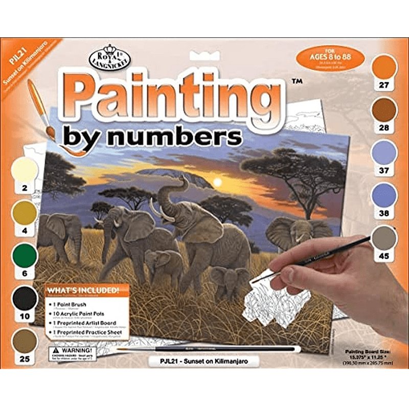 Malování podle čísel formát A3 - Západ slunce na Kilimandžáru