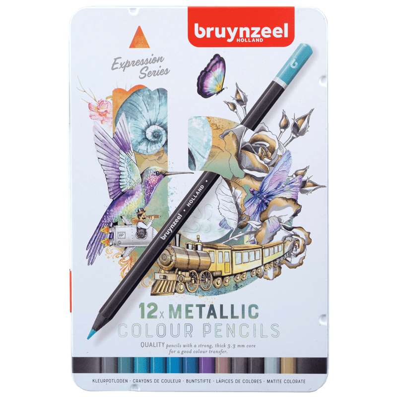 Sada barevných tužek Bruynzeel Expression - Metalické - sada 12ks