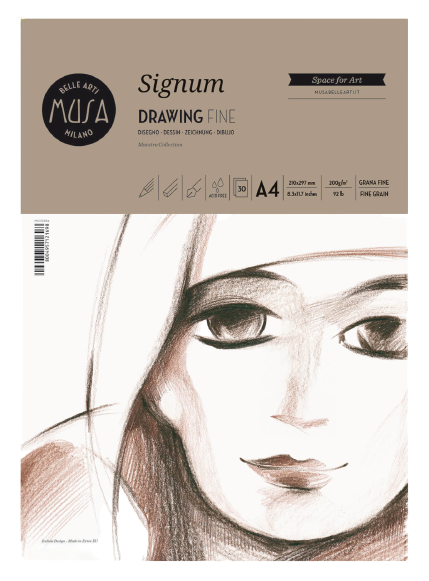 Profesionalní papír na kreslení MUSA Signum 30 listů - 200g - různé velikosti