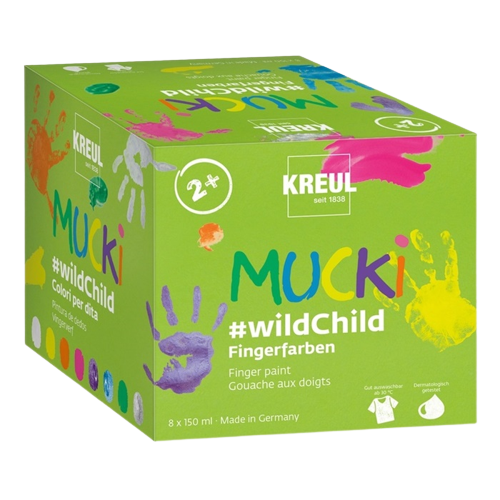 Prémiová sada prstových barev Kreul MUCKI #wildChild 8x150ml