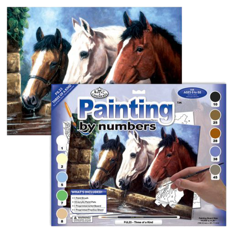 Malování podle čísel formát A3 - Koně