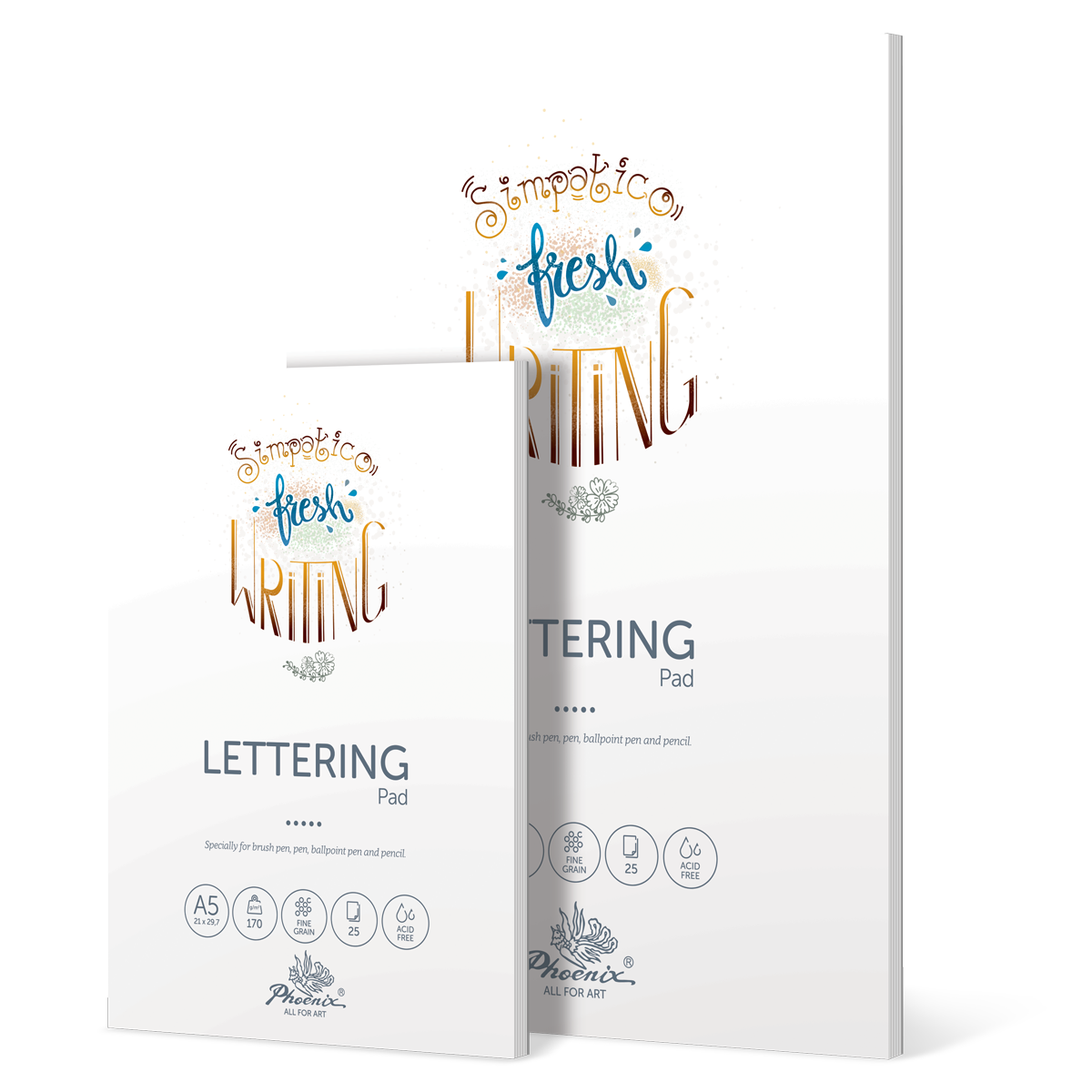 PHOENIX Lettering blok 170 g – vyberte si velikost