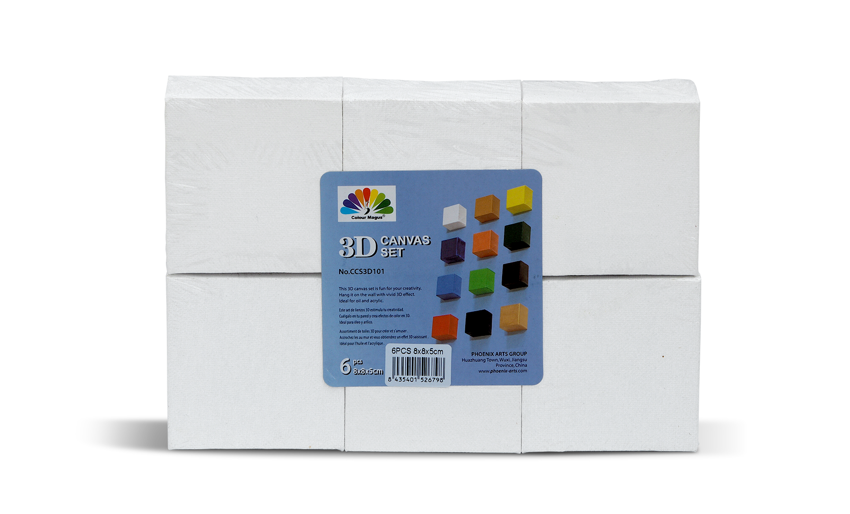 PHOENIX Mini sada pláten na 3D rámu - 6 ks