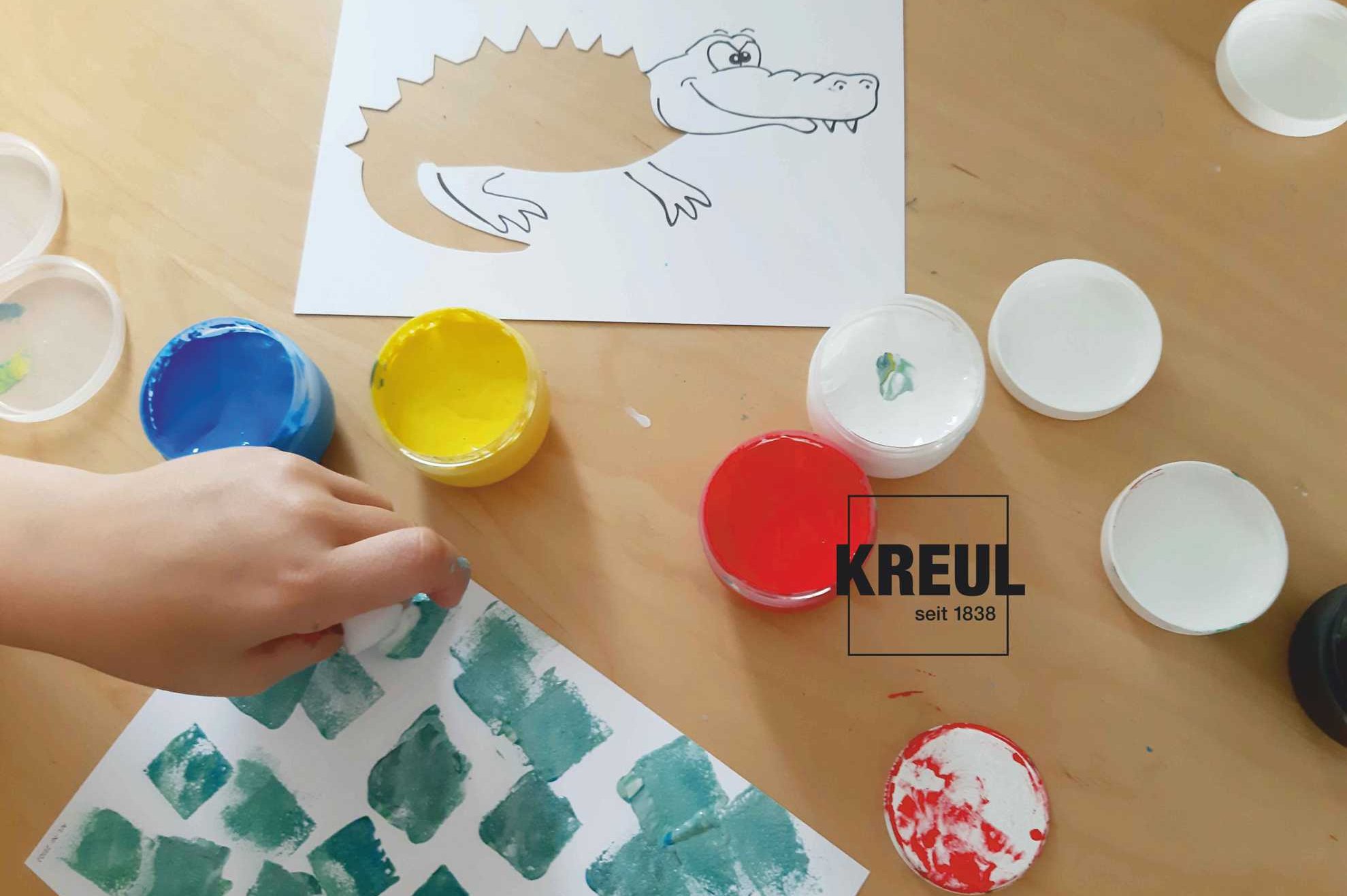 Sada barev Kreul MUCKI - paintbox malujeme zvířátka - prstové barvy