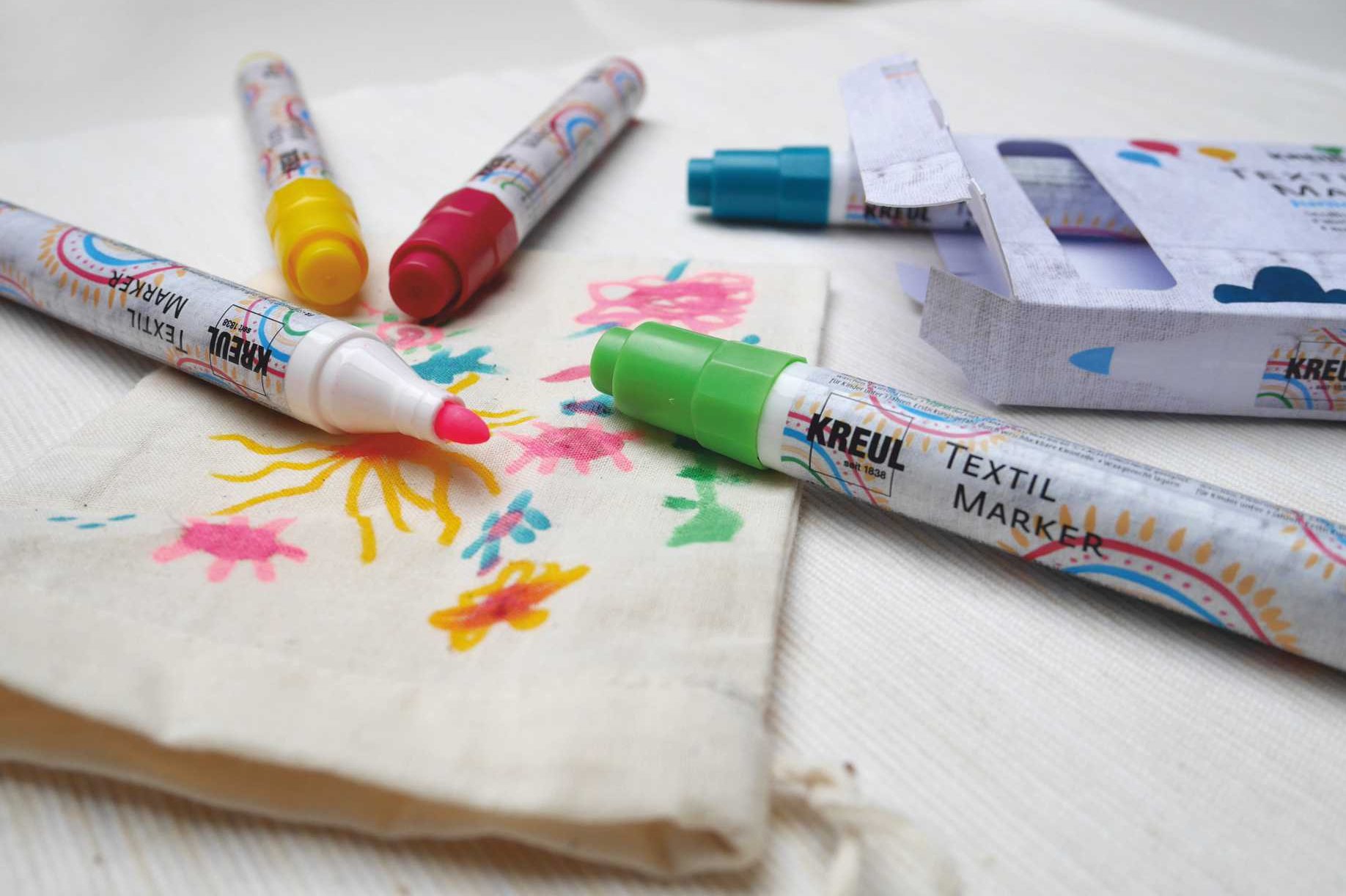 Sada fixů na textil Kreul Junior - 5ks