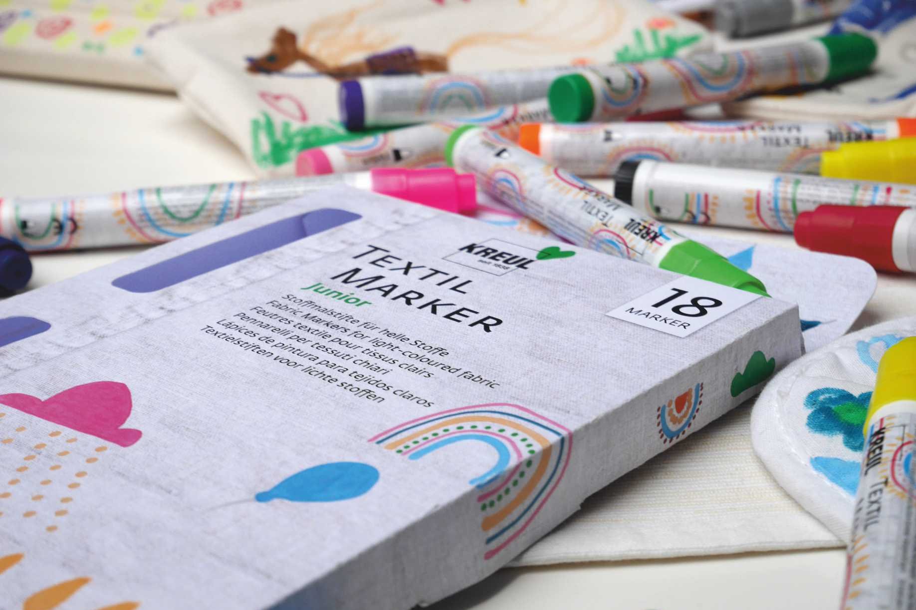 Sada fixů na textil Kreul Junior - 18ks